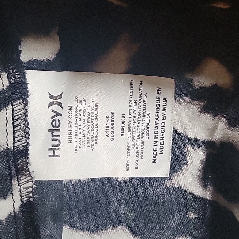 A small strapless hurley dress.